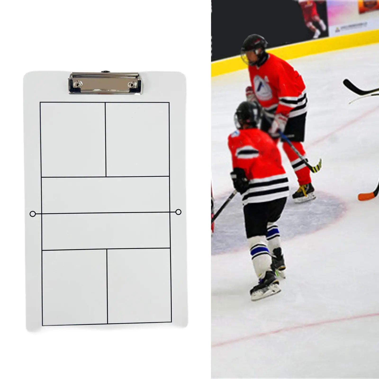 Ice Hockey Rewritable Coaching Board Erasable Strategy Tactic Demonstration Board for Outdoor Games