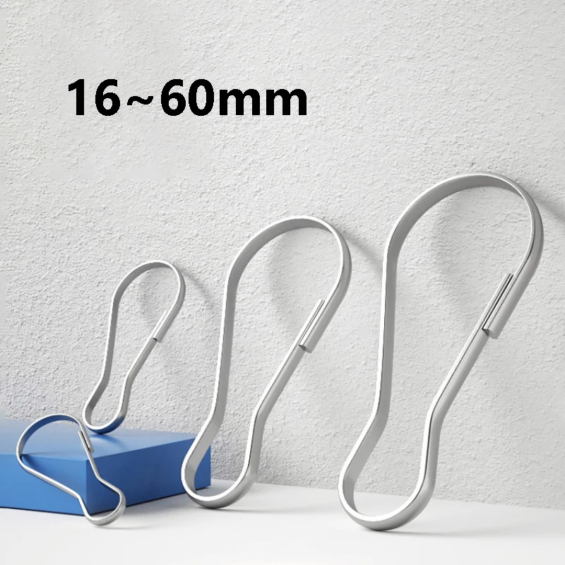 16mm~60mm Metal Snap Clips Hooks Rings Buckle Keychain Lanyards Zipper Hanging Buckle for DIY Making Handmade Findings