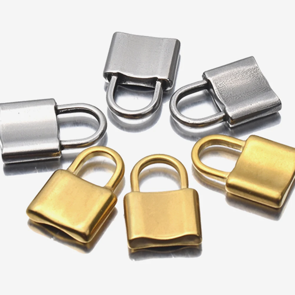 

10pcs Lock Shaped Pendants Lightweight Diy Jewelry Making Accessories For Necklace Bracelet Keychain Charms Durable Fade