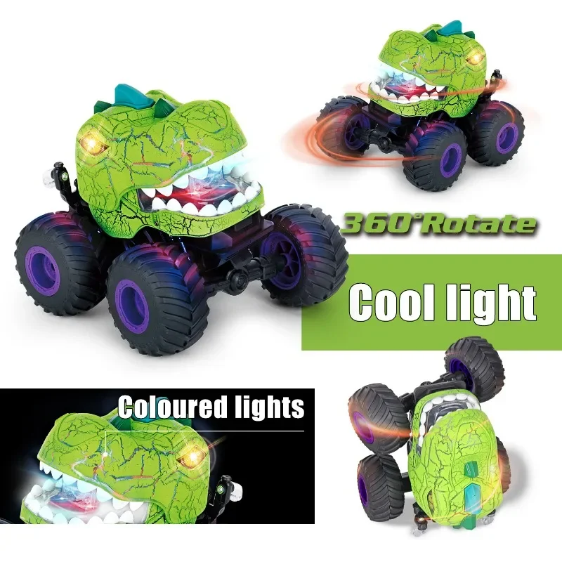 Voiture dinosaure télécommandée pour garçons, camion RC 2.4 mesurz, voiture RC Hobby électrique, jouets avec pulvérisation lumineuse et sonore, cadeau d'anniversaire