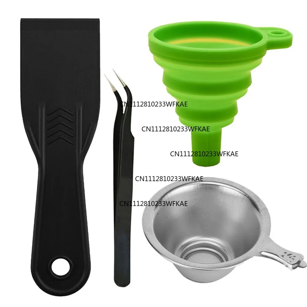 3D Printer Parts Silicone Funnel + Metal UV Resin Filter Cup + Tweezers + SLA Resin Special Shovel for Photon DLP Parts