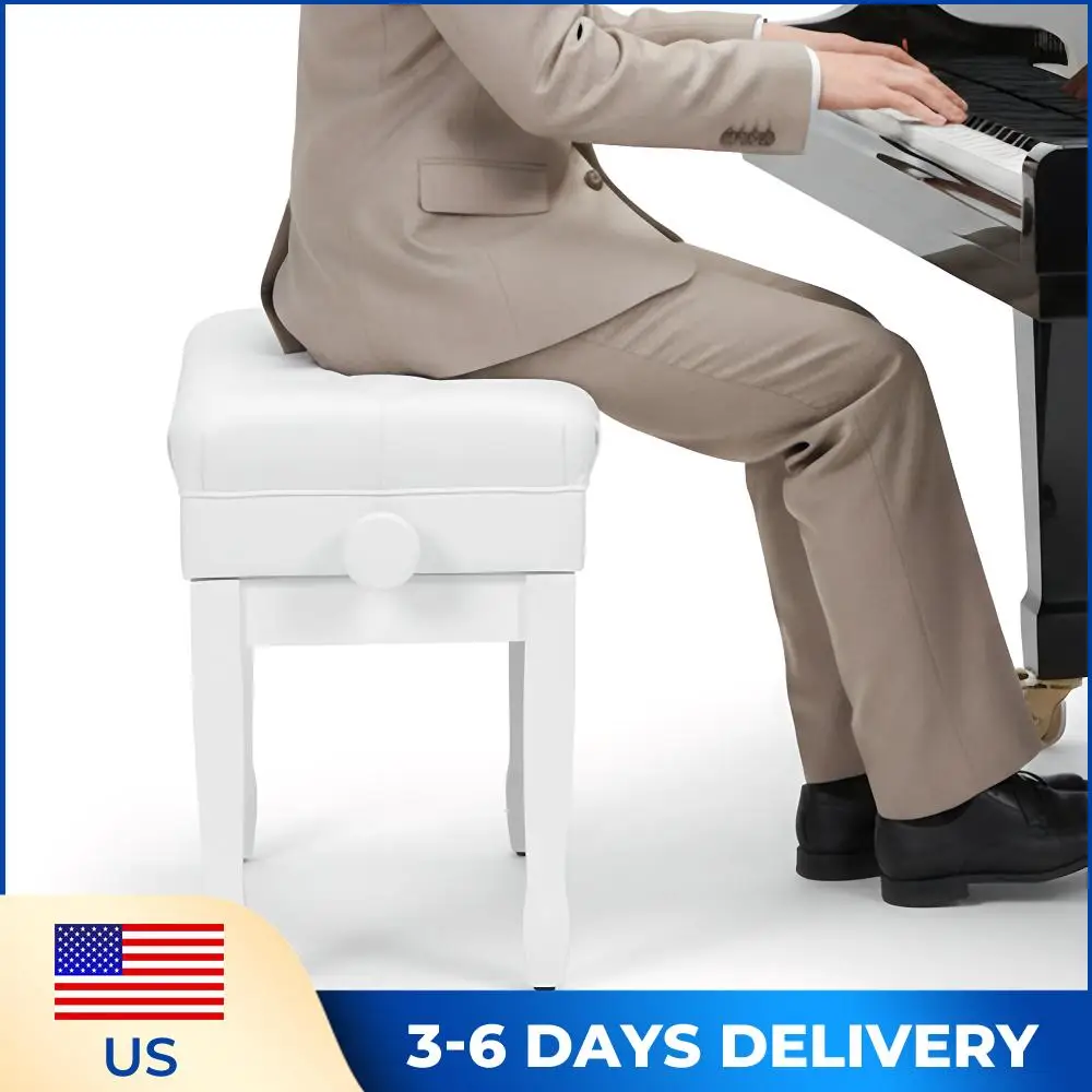 

Прочное сиденье для пианино с книжным шкафом, подушкой из искусственной кожи, дышащее, для дома/музыкальной комнаты/класса