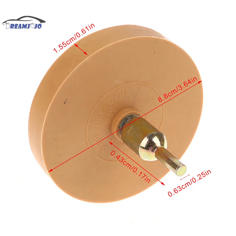 Roda de borracha universal para carro, adesivo, decalque de riscas, gráfico, Auto Repair Paint Tool, remover cola, 88mm