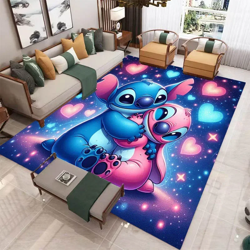 Cute cartoon Lilo&Stitch printed carpet kitchen mats Non -slip carpet outdoor carpets area rug bedroom decor birthday gift