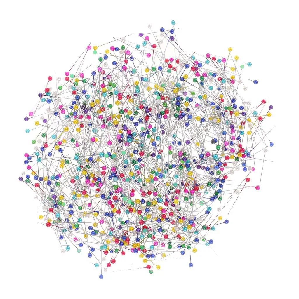 800-częściowe kolorowe szpilki z perłową główką Szpilki krawieckie Szpilki do szalika hidżab
