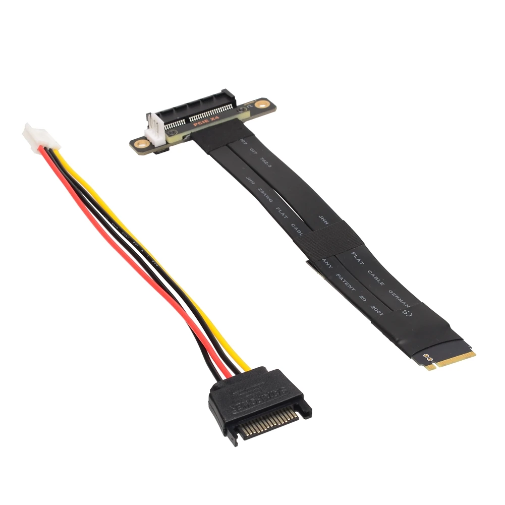 Imagem -02 - Adaptador de Extensor Jhh-link-pci-express Pcie x4 3.0 Pci-e 4x para M.2 m Chave Nvme 2280 Cartão Cabo Gen3.0 32g Bps Jhh-link