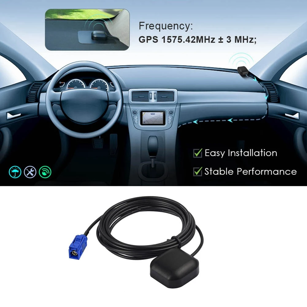 Vehicle Active GPS Navigation Antenna Fakra C Blue Car Antenna for Ford Dodge RAM GM Chevrolet GMC Jeep -BMW -  Benz