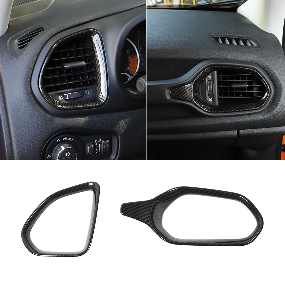 

Car Dashboard Air Conditioning Vent Outlet Decoration Cover Stickers for Jeep Renegade 2016-2022 Interior Moulding Accessories