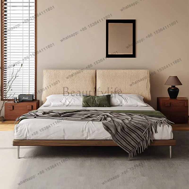 FG Frame Double Massage Bed Double Queen Space Saving Modern Massage Bed Design Wooden Sleeping Camas De Casal Home Furniture