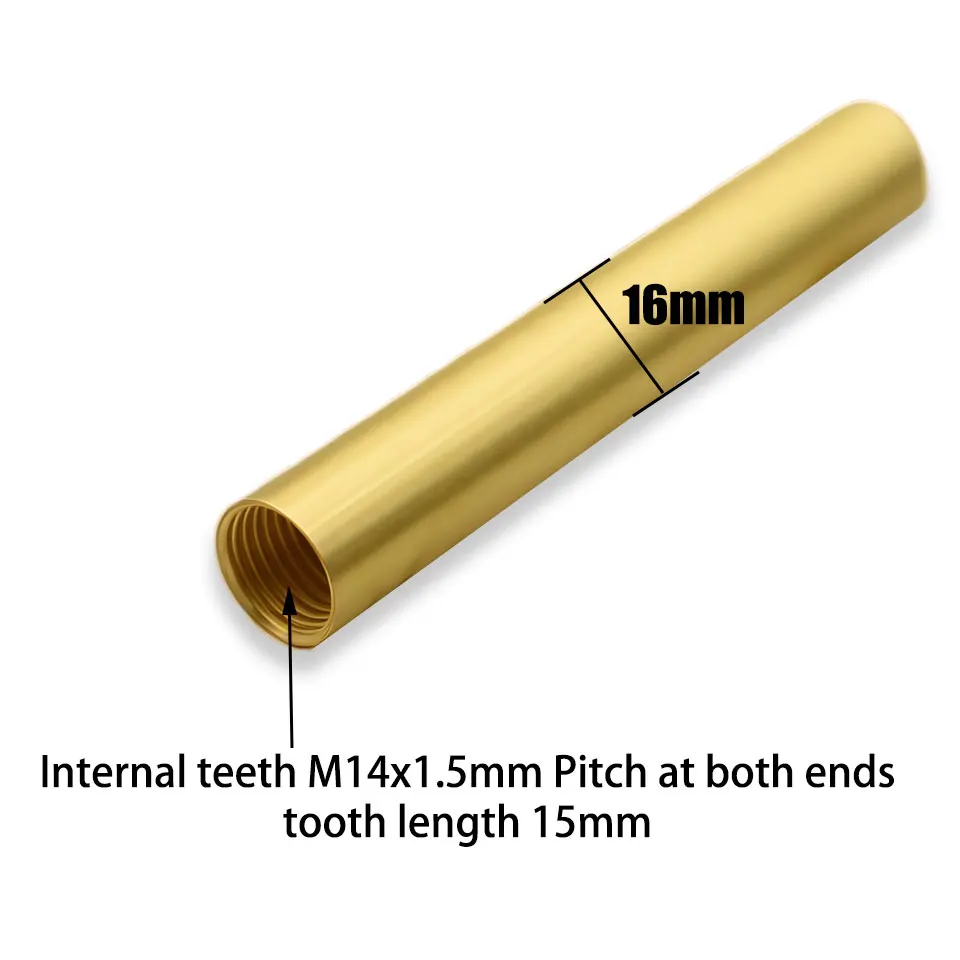 16 مللي متر قطر جميع مصابيح أرضية نحاسية مع الأسنان الداخلية M14 جوفاء أنبوب الجدول مصباح تحديد قضيب تمديد تجميعها تجهيزات الإضاءة #4