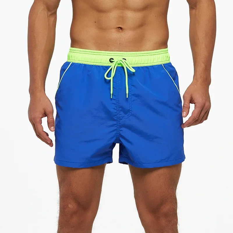 Men Swimming Shorts Summer Swimwear Trunks Swimsuits Quickly Dry Surffing Beach Wear Pants Shorts with Pockets Zipper Black 4XL