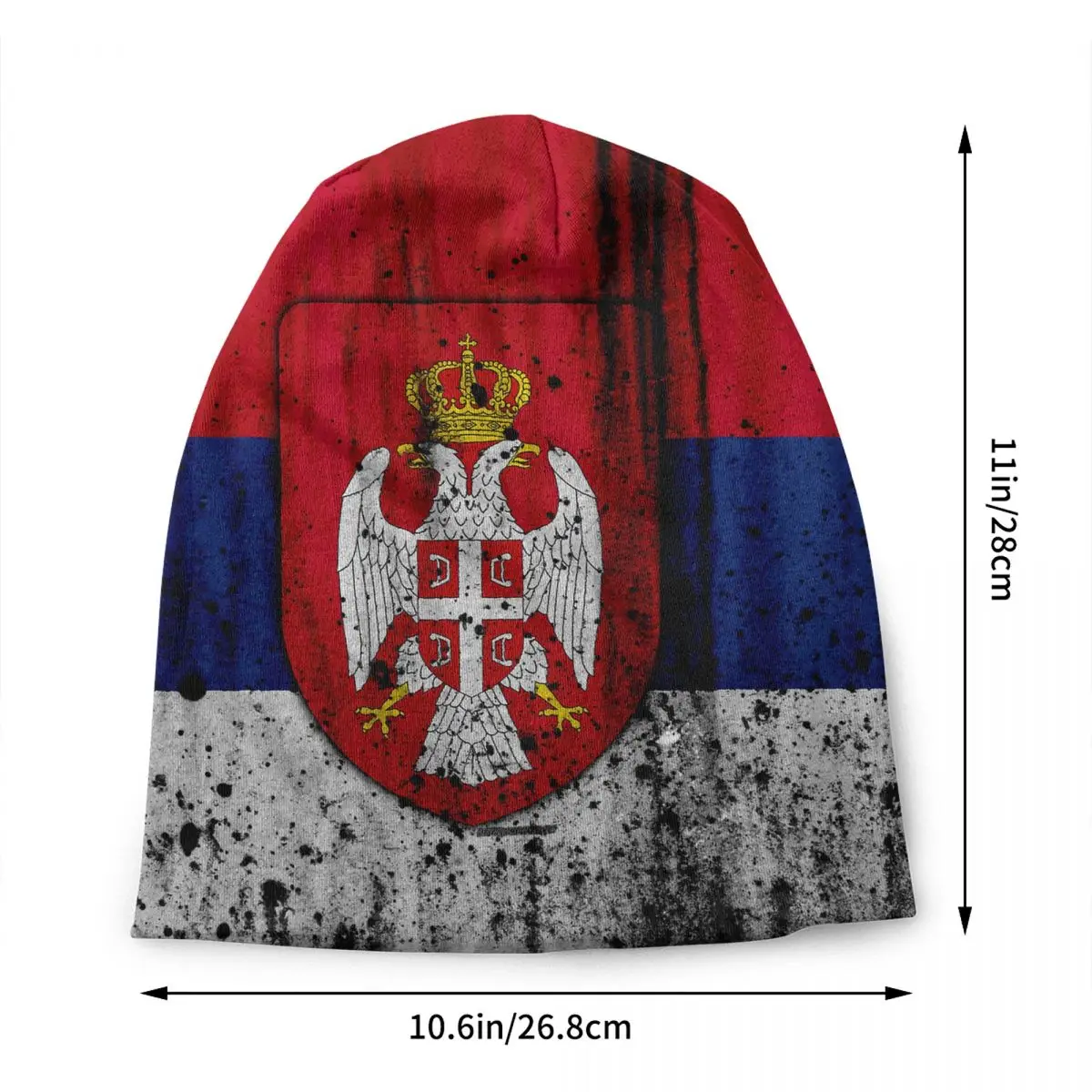 Vintage Serbia Flag Beanie Cap Unisex Winter Warm Bonnet Homme Knit Hats Cool Outdoor Serbian Proud Skullies Beanies Caps