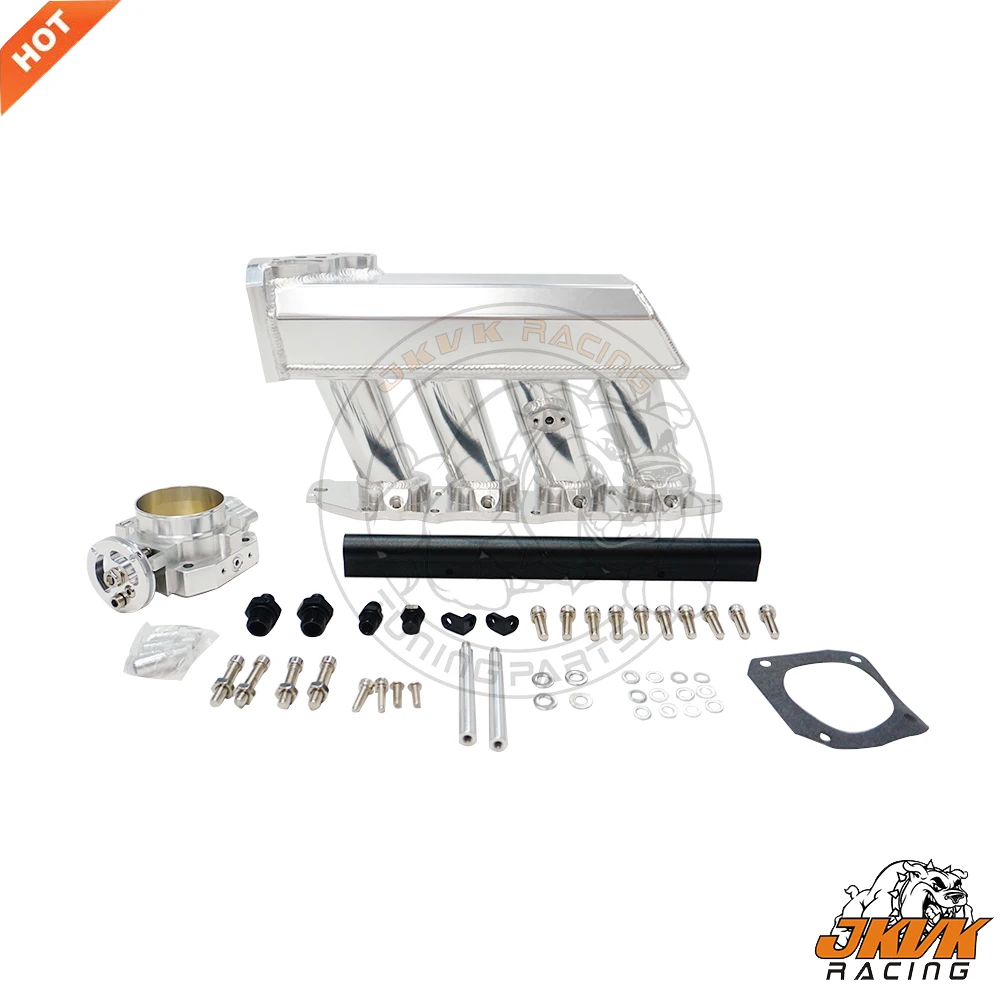 JKVK RACING مشعب سحب الألومنيوم H على d a Ci v ic B16 B18 مع مشعب سحب قضيب الوقود #2
