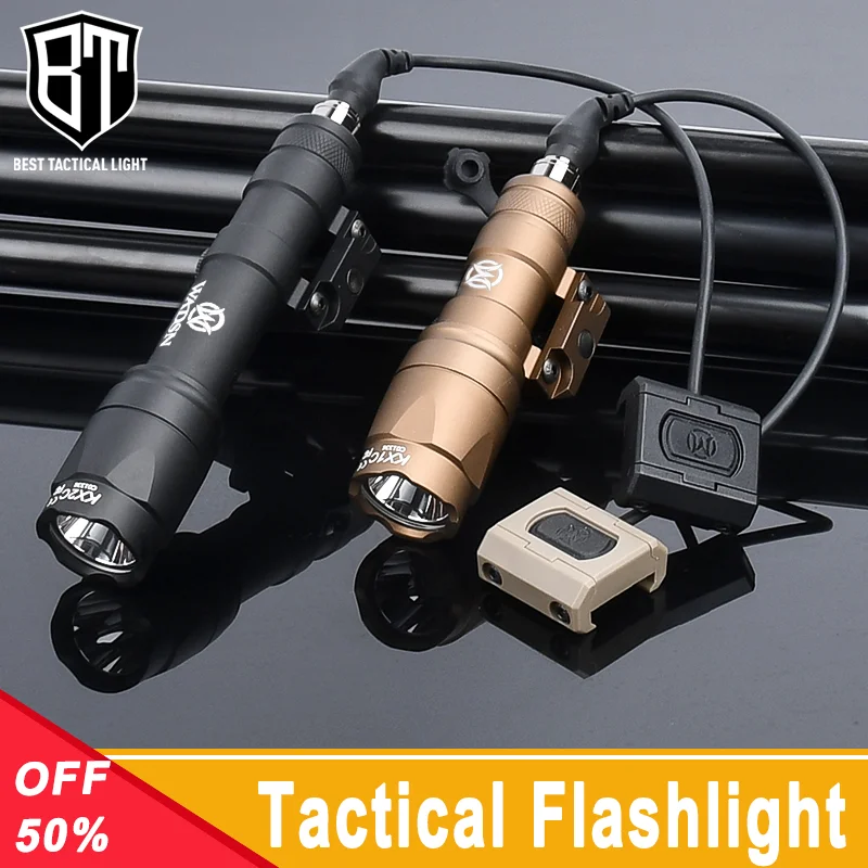 WADSN M600 M600C M300 M300A Metal Flashlight White Light LED Hot Button Pressure Switch Fit 20mm Rail Hunting Weapon Accessory