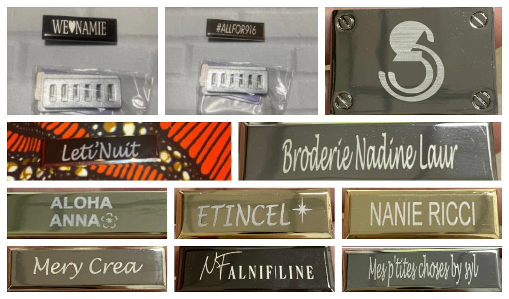 50-100PCS Laser YOUR NAME 45*13MM Metal Label Long Rectangle Purses Label Tags Metal Logo For DIY Handbag Bags Metal Labels