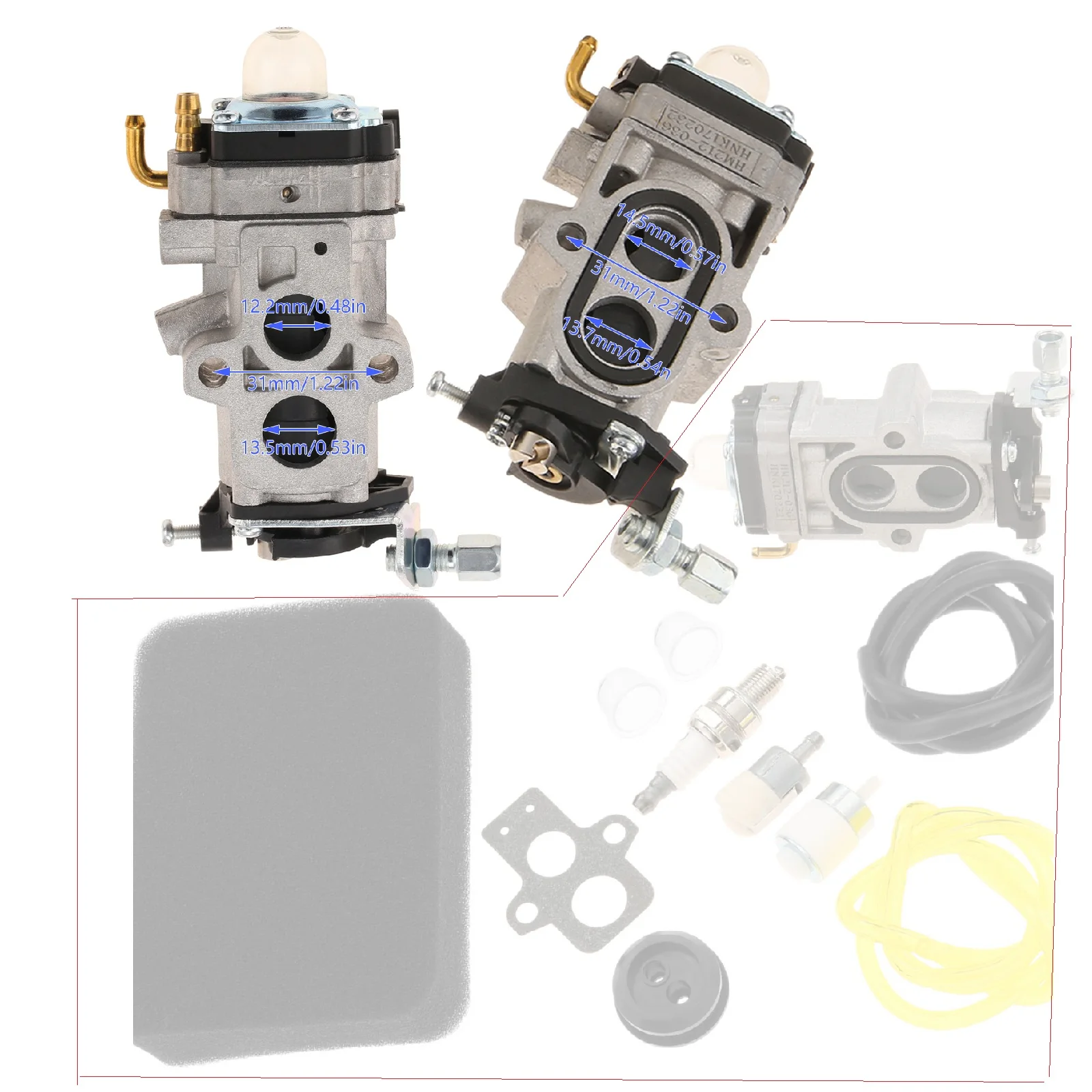 Carburetor Kit 581155801 577144601 502845001 for Husqvarna 150BT 350BF 560BTS 570BTS 570BFS 580BTS 580BFS Backpack Leaf Blowers