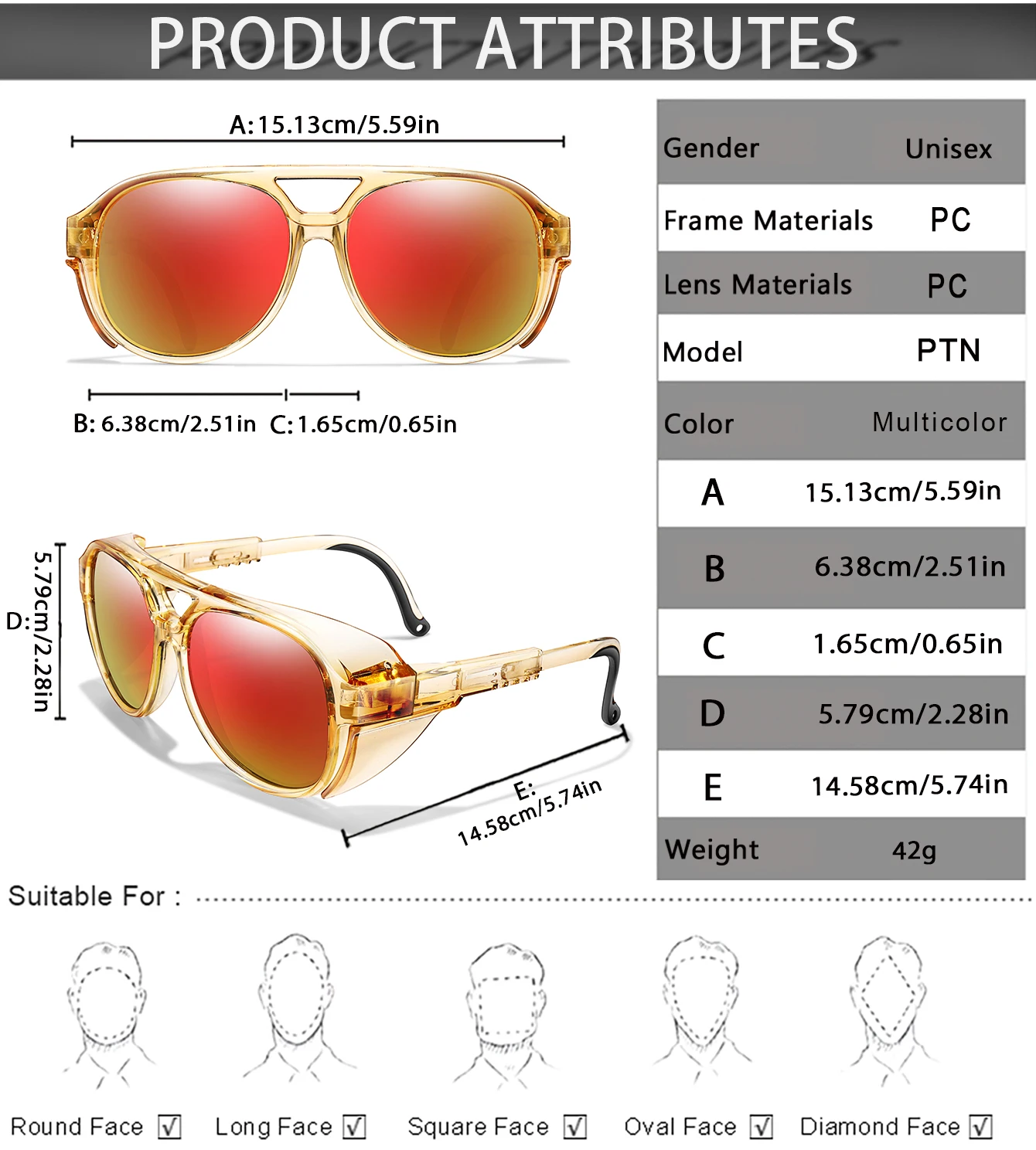 Unisex MTB-Radsport-Sonnenbrille, UV400, Punk-Stil, winddichte Schutzbrille, Outdoor-Sport, Rennrad, Camping, Brillen für Männer und Frauen – Detail 2