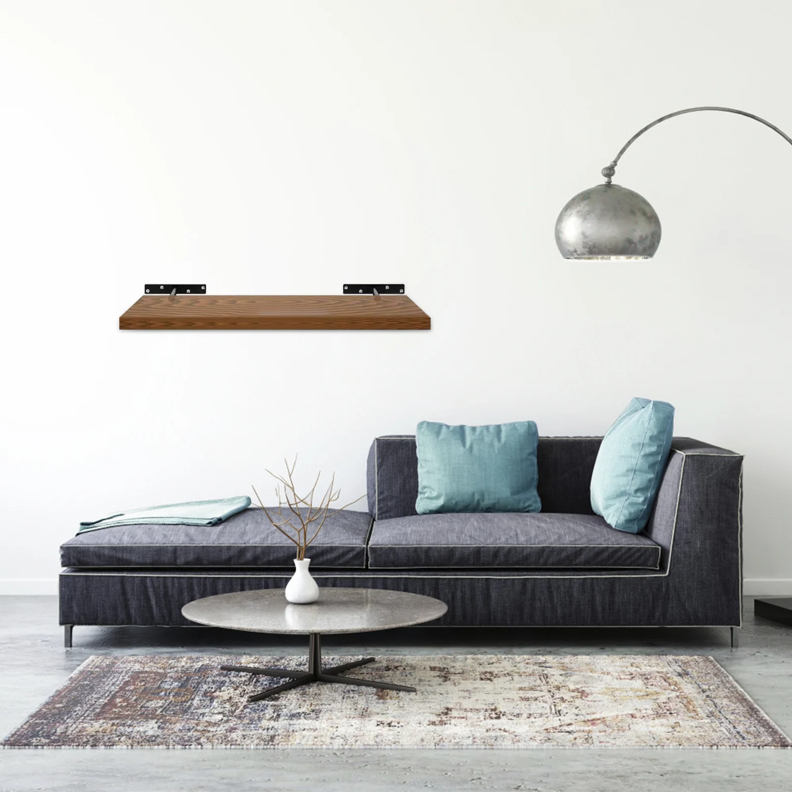 

4Sets Hidden Shelf Support Brackets Heavy Duty Iron T Shape Stand for Wall Mounted Shelf Storage Rack Organizer