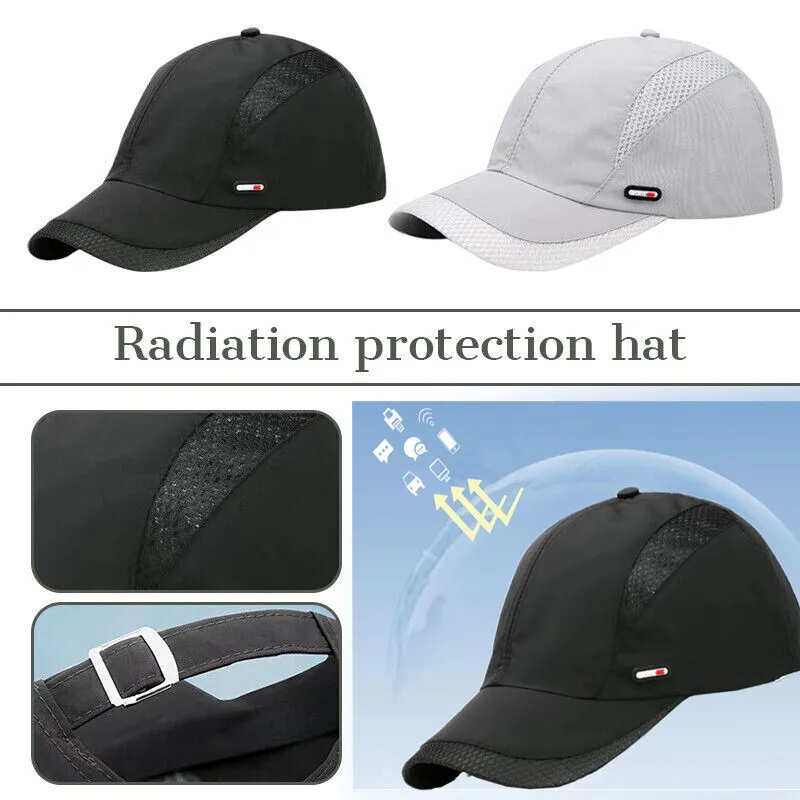 

Unisex Anti Radiation Cap Full Silver Fiber Electromagnetic Wave Rfid Shielding Hat Monitoring TV EMF Protect Hat Baseball Cap