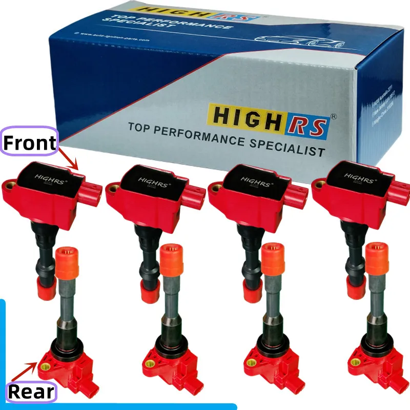 4pcs Front & Rear Ignition Coil 30520-PWA-003 30521-PWA-003 For Honda CITY Civic 7 8 VII VIII JAZZ FIT 2 3 III 1.2 1.3 1.4