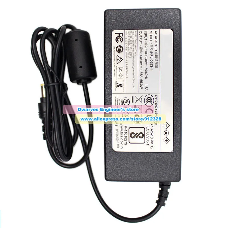 KPL-065S-II KPL065S-VI Power Adapter 48V 1.35A 65W ADS48065-VI-CWT for Hikvision Video Recorder DS-7604NI-K1/4P(B)