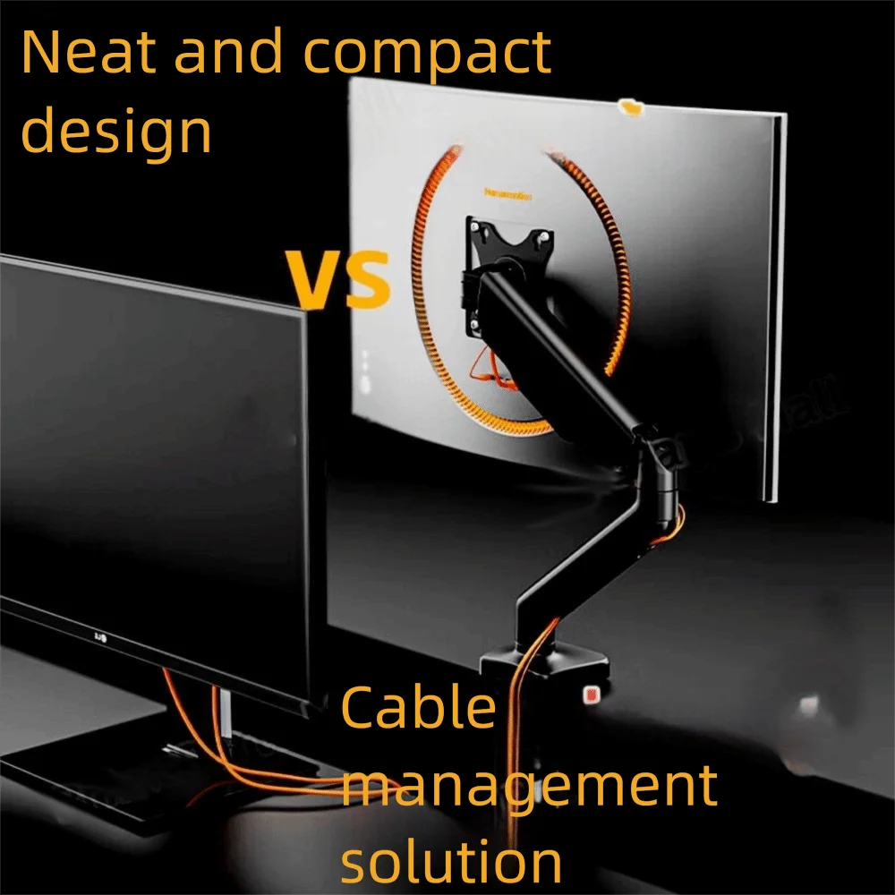 

Adjustable Desktop Monitor Bracket 360 Rotation Bracket 13-32 Inch Screens Gas Spring Arm Floating Screen Effect
