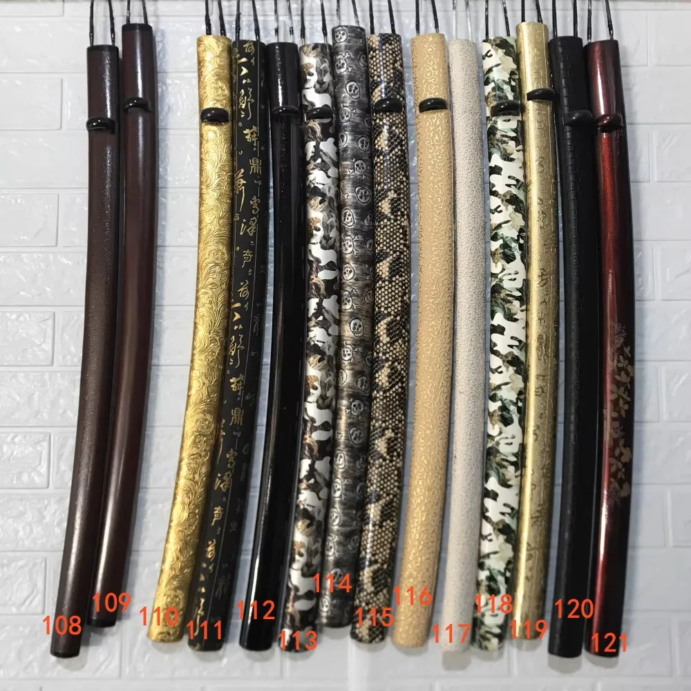 

76cm Lacquered/Wrapped-with-Leather Wooden Katana Tachi Wakizashi Bushido Kendo Iaido Sword Saya Sheath Scabbard