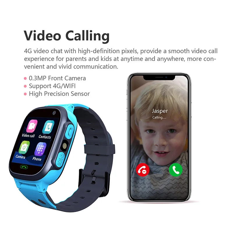 4G SOS GPS Location Kids Smartwatch Touchscreen Video Call Analogue Card Kids Smartwatch Q19 Camera Waterproof Watch Boys Girls