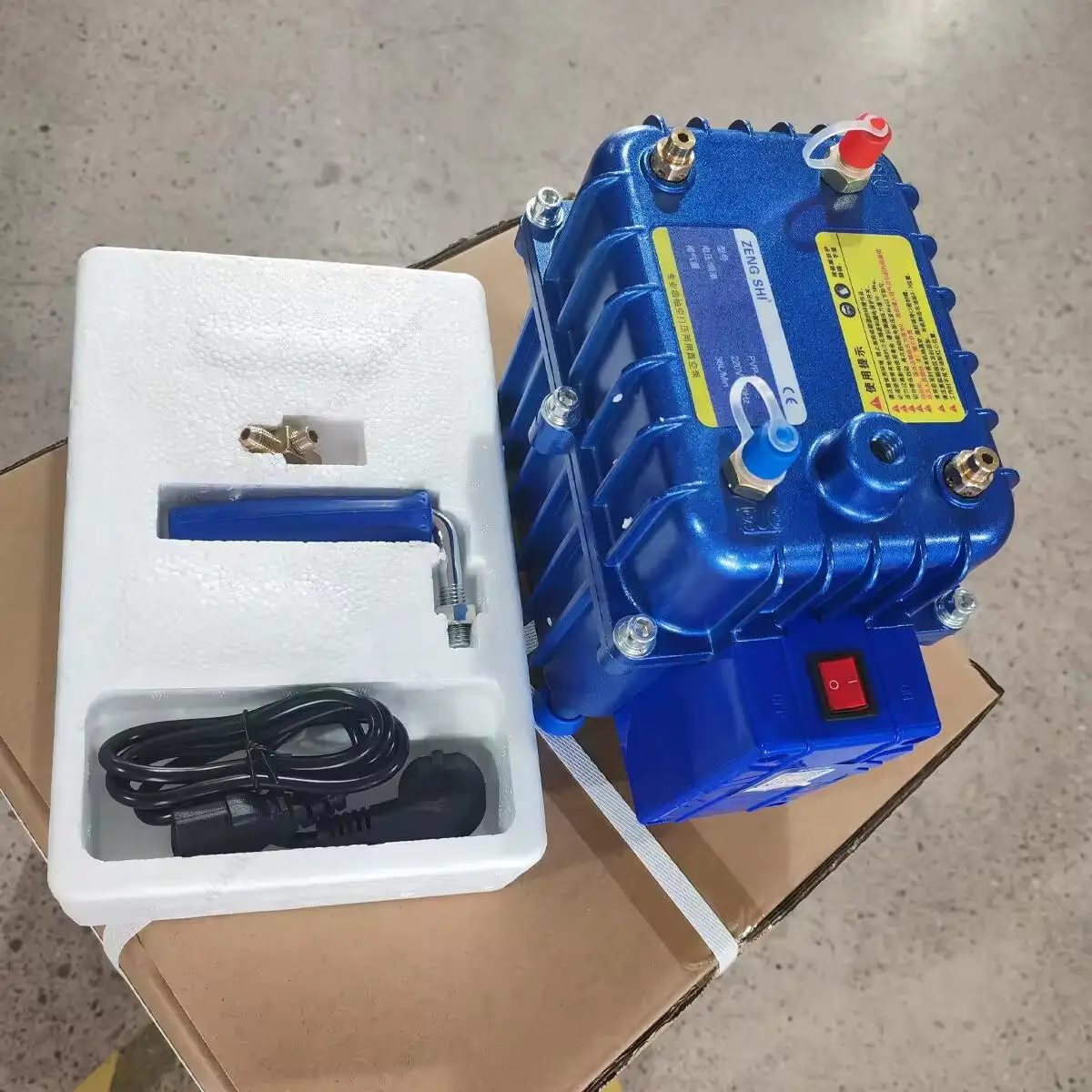 Dubbele functionele luchtpomp voor het pompen van 28 l/min voor zowel druk als vacuüm