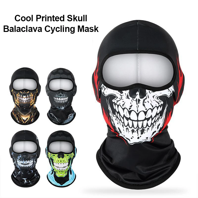 Fahrrad-Totenkopf-Sturmhaube Motorrad-Gesichtsmaske Sommer-Kühlhalsgamasche Outdoor-Sport Wandern Laufen Schnelltrocknende Vollgesichtsmaske