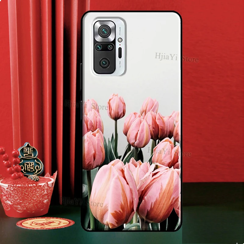 Tulips Flower Case For Xiaomi Redmi Note 12 Pro 11 9 8 10 Pro 9S 10S 11S 12S Redmi 12C 9C 10A 10C Cover image 5