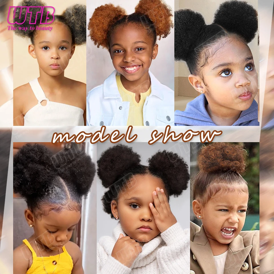 

WTB Synthetic Hairpiece Wig with Clip Style Small to Medium Curly Hair Bun Suitable for Girls' Daily and Holiday Wear