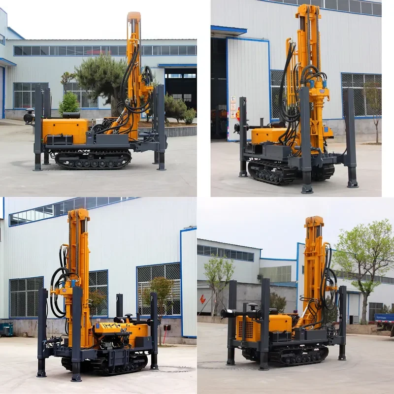 Photovoltaic guardrail pile driver, mobile crawler water well drilling rig, self-propelled integrated DTH drilling rig