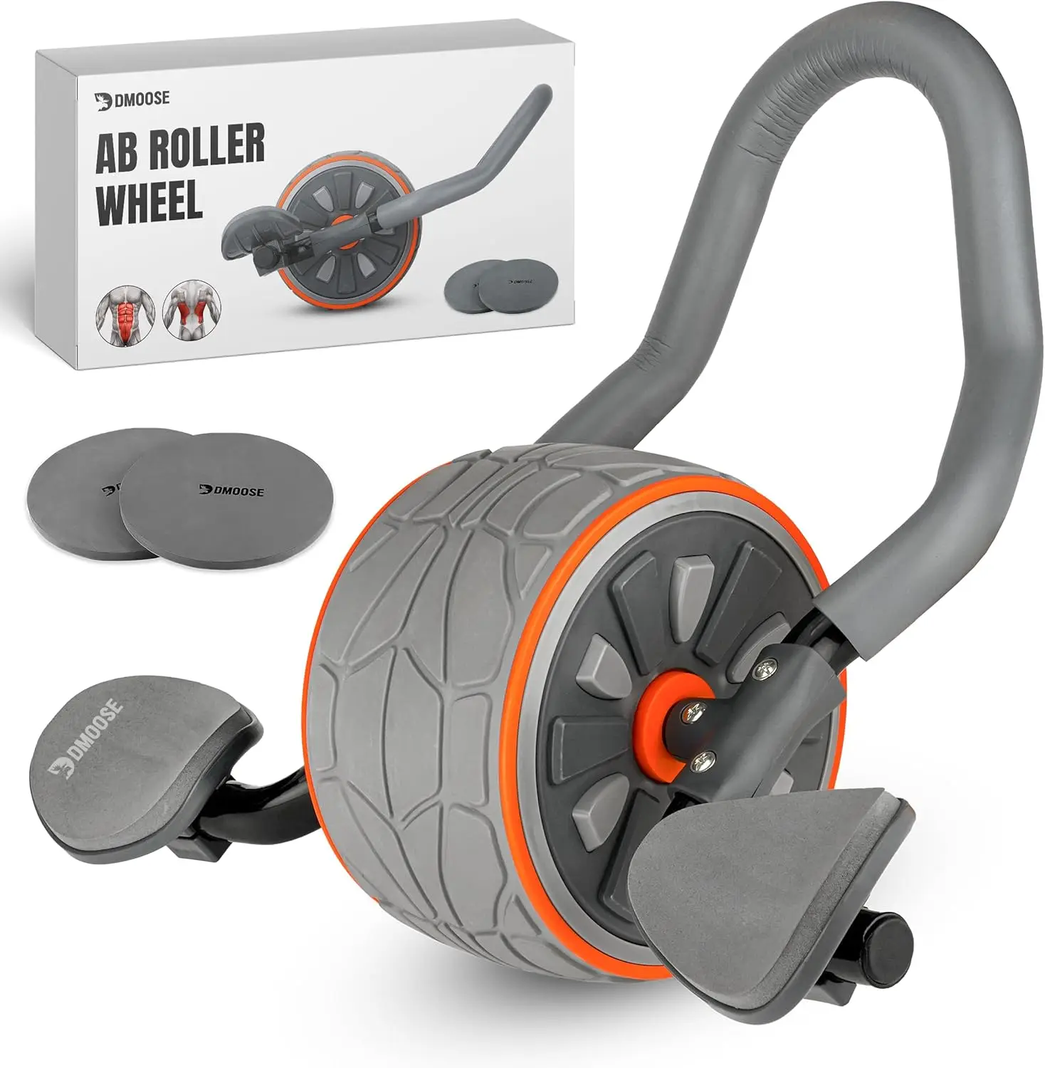 Fitness Ab Roller Wheel with Elbow Support & 2 Knee Pads - Perfect Abs Workout Equipment for Home and Gym-Men and Women