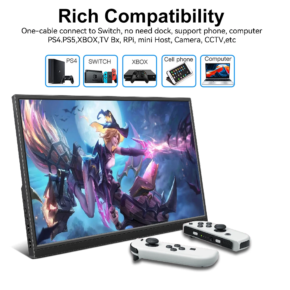 Imagem -06 - Tela Sensível ao Toque 11.6 Polegadas 1366x768 hd Painel Lcd Monitor Portátil Hdmi-compatível com Xbox Stick Switch Raspberry pi Portátil