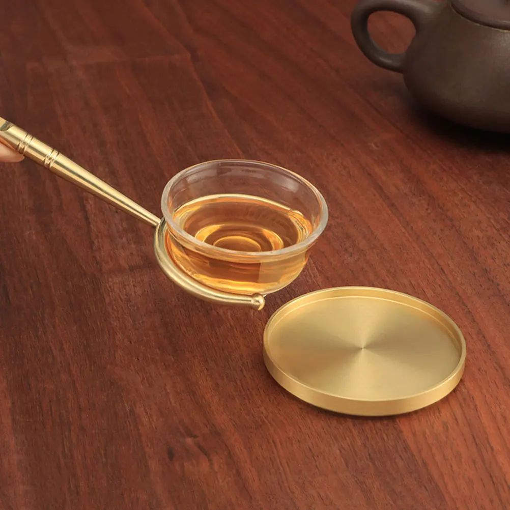 

Copper Coaster Storage Tray Portable Easy Clean Reusable Tea Pot Mat Kitchen Accessories Teacup Storage Tray Home Decor