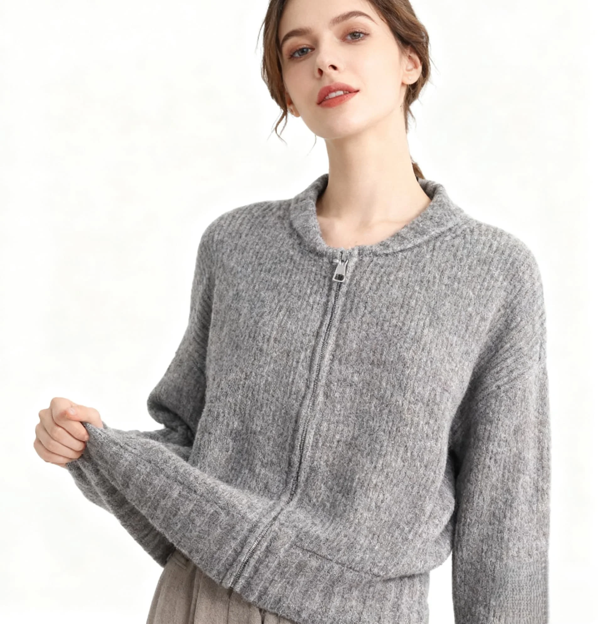 

Bomber Jackets Womens Jacket American Style Autumn Satin Shiny Buttoned Slim Fit Fashions Socialite Elegant Chic Stand-Collar OL