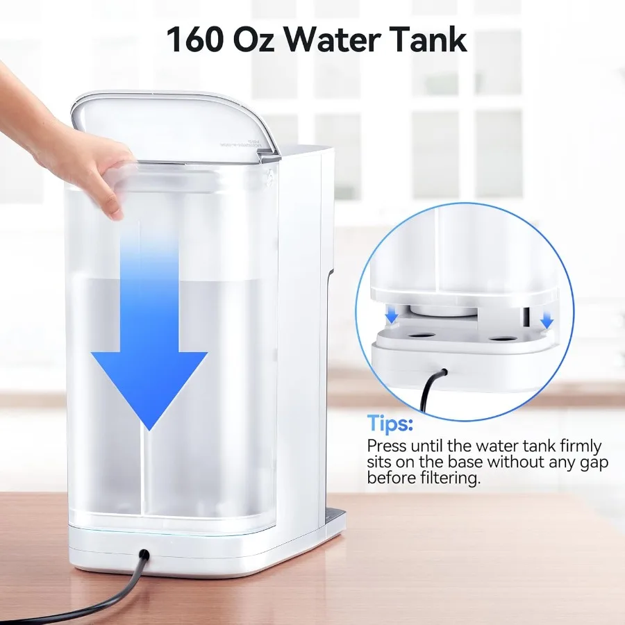 Filtro de água de bancada com sistema de osmose reversa NSF ANSI 58 testado filtragem RO de 7 estágios para uso doméstico entrega rápida de água com 3