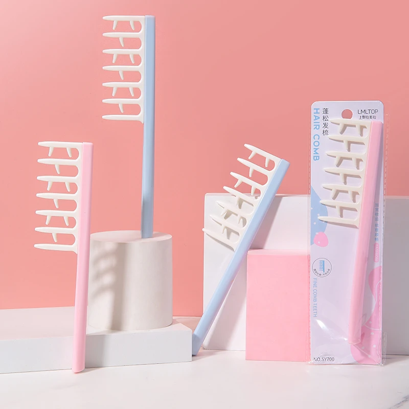 

Специальный инструмент для укладки волос для женщин с неровными большими зубцами, широкий расстояние, пушистая расческа для прямых и больших волн, укладка волос