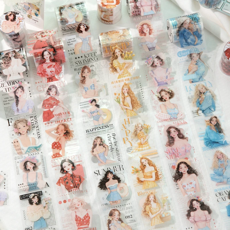 

Журнал GO 5x200 см, декоративная клейкая лента, наклейки, замораживающая летняя девушка, малярная лента, скрапбукинг, сделай сам, журнал, фоторамка, наклейки