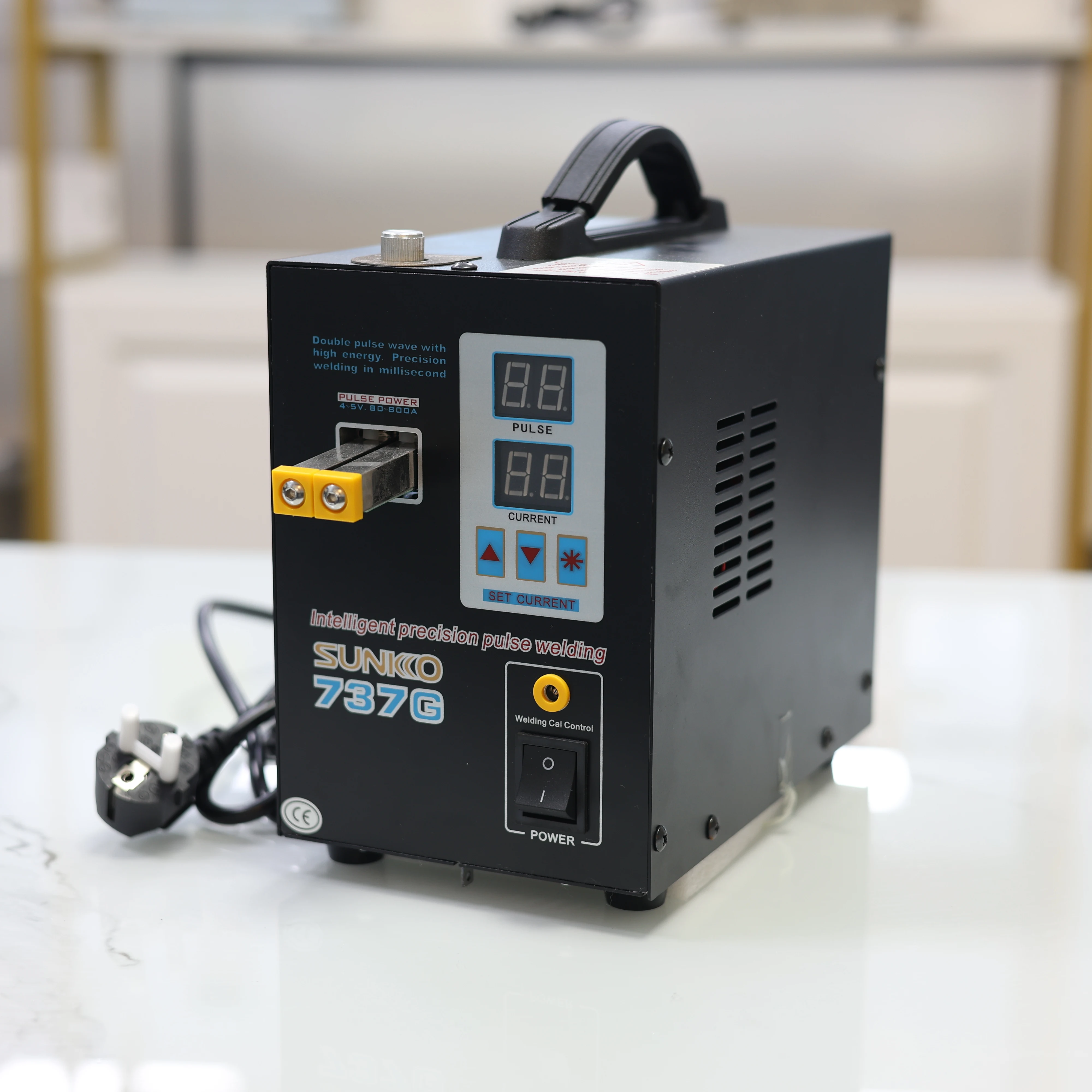 

SUNKKO 2.8kw 737G Spot Welding Machine 110v/220v Pulse Lithium Battery Touch spot Welder Machine Can Welding 0.15mm Nickel Sheet