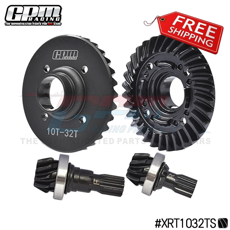 GPM Alloy Steel Front + Rear Diff Gear Set for TRAXXA 1/5 Xmaxx 1/6 XRT M1.6 Monster Truck RC CAR