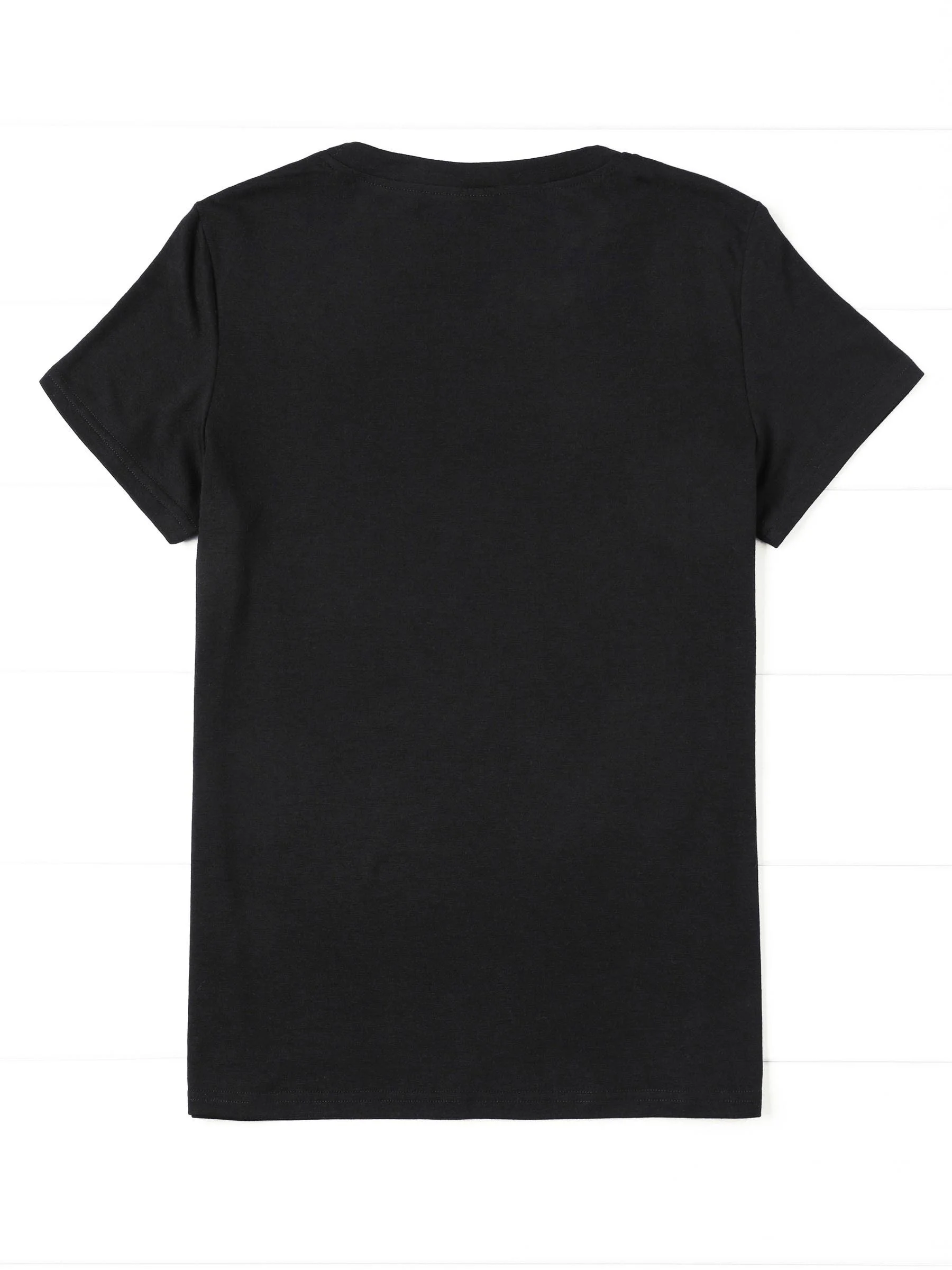 تي شيرت مطبوع عليه فيلم ريترو، قميص كاجوال بأكمام قصيرة ورقبة دائرية للصيف والربيع، ملابس نسائية