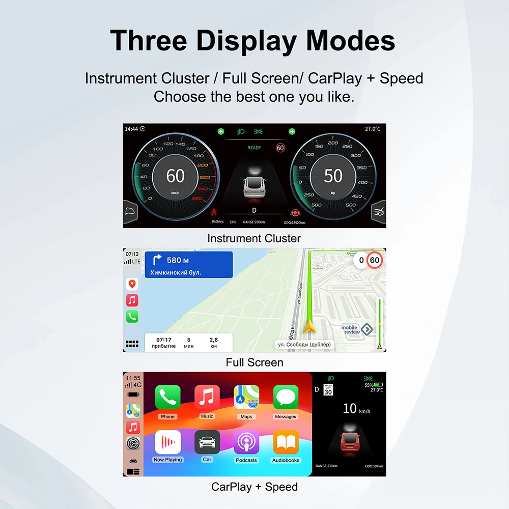 HD IPS 6,9-Zoll-Bildschirm Auto für DVD-Player für Tesla Model 3/Y Wireless CarPlay & Android Auto Integrierte GPS- und DSP-RGB-Funktionen