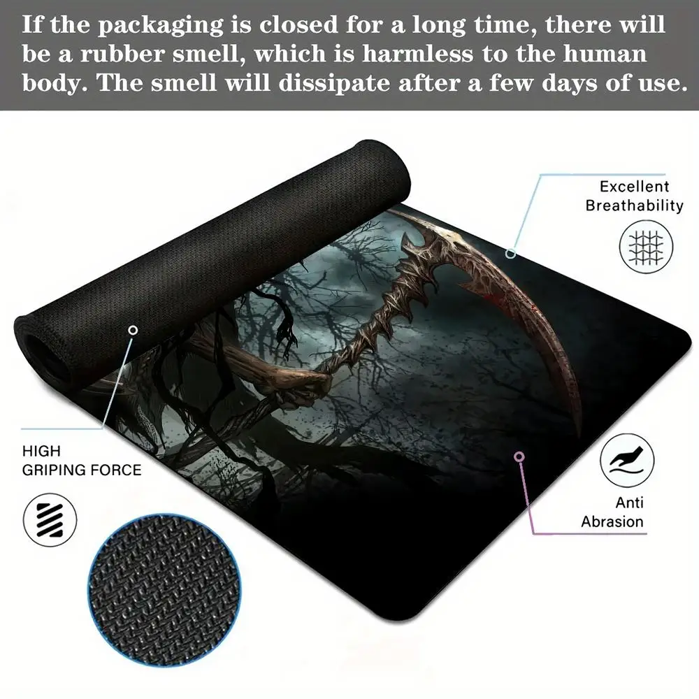 Death Skeleton Man anime Mouse Pad Desk Mat Gaming mat gamer pc accessories rubber anti-slip keypad mouse pads maus pad rug