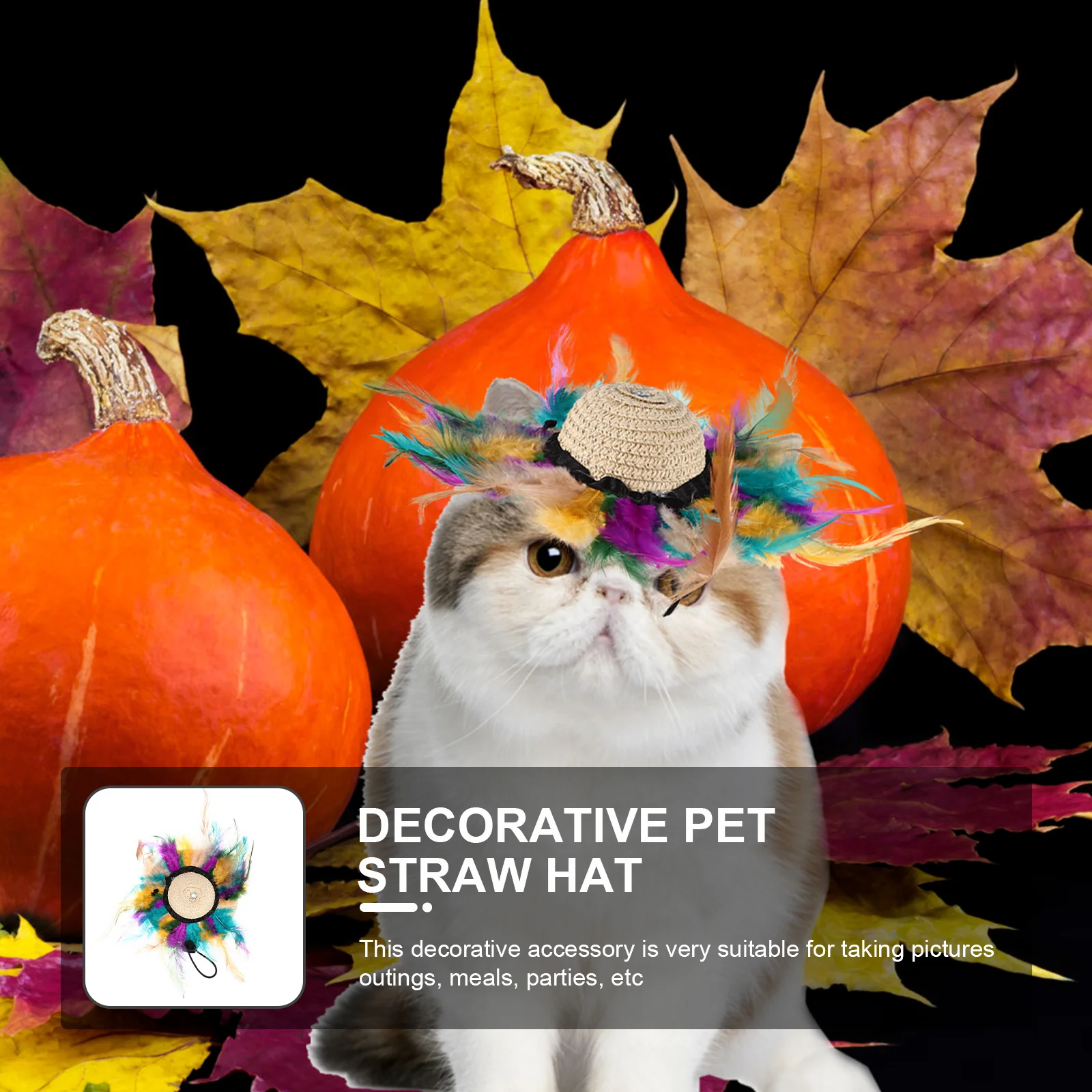 

Halloween Pet Hat Kitten Accessory Hats for Cats Headgear Delicate Puppy Dress Headdress