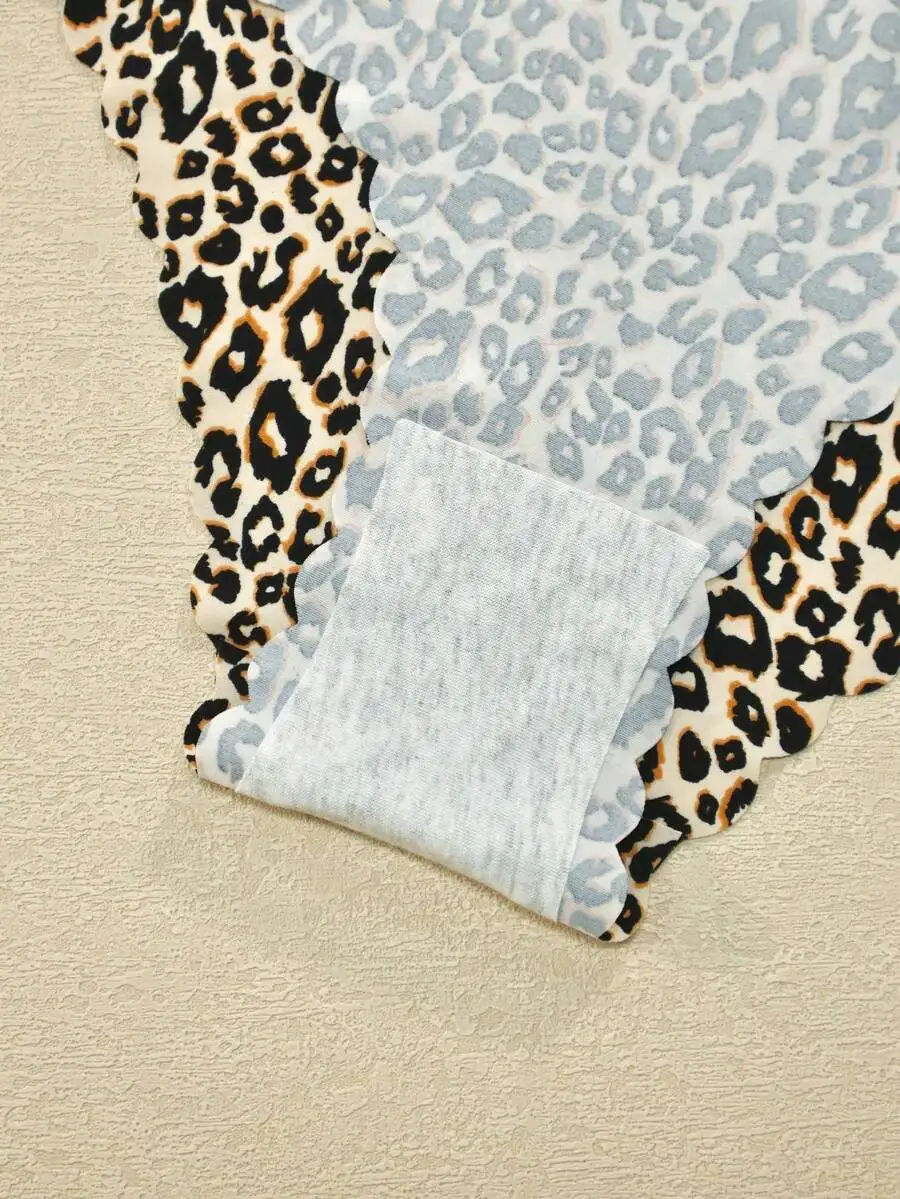 

13pcs Women Seamless Lace Trim Breathable Hipster Panties Animal Print