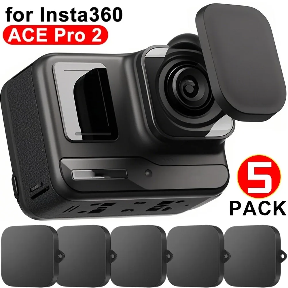 1–5 Stück weiche Silikon-Objektivdeckel für Insta360 Ace Pro 2 Kamera-Schutzhülle, kratzfest, staubdicht, wasserabweisend, Zubehör