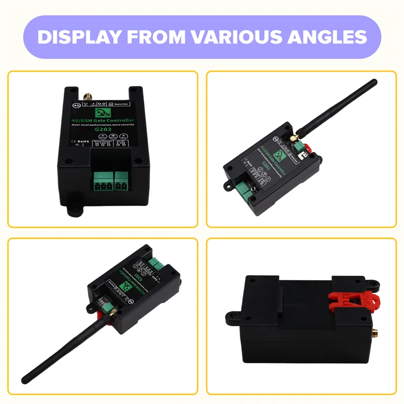 Y45A-GSM Remote Control Relay Switch G203 4G Mobile Phone Operated Door & Gate Controller Gsm Gate Controller G203