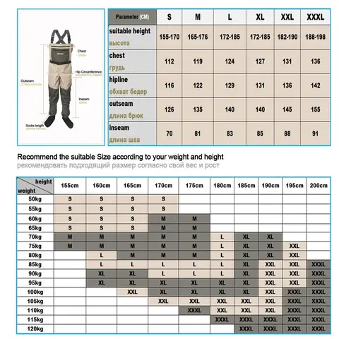 Vattentäta och andningsbara vadarbyxor för flugfiske med neoprenfot för män, snabbtorkande 10 best sales vadarbyxor - №10